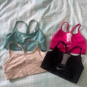 Nike girls Sports Bra Set - Pink, Black, Beige, Teal